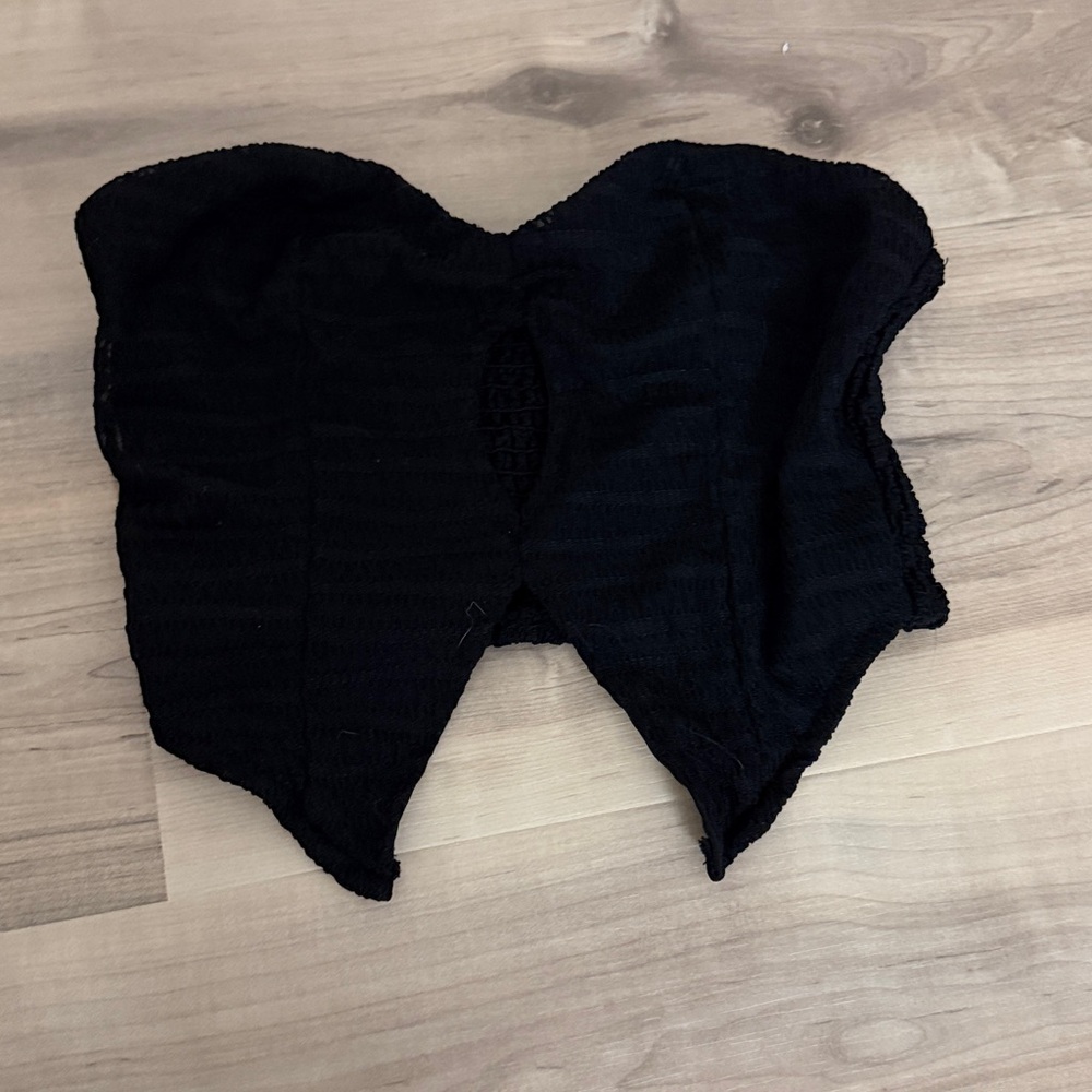 size XS black cut out tube top